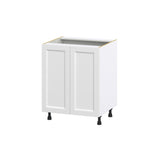 Hugo&Borg Riviera 27-in W x 34.5-in H x 24-in D Bright White Sink Base Fully Assembled Cabinet (Recessed Panel Shaker Style)