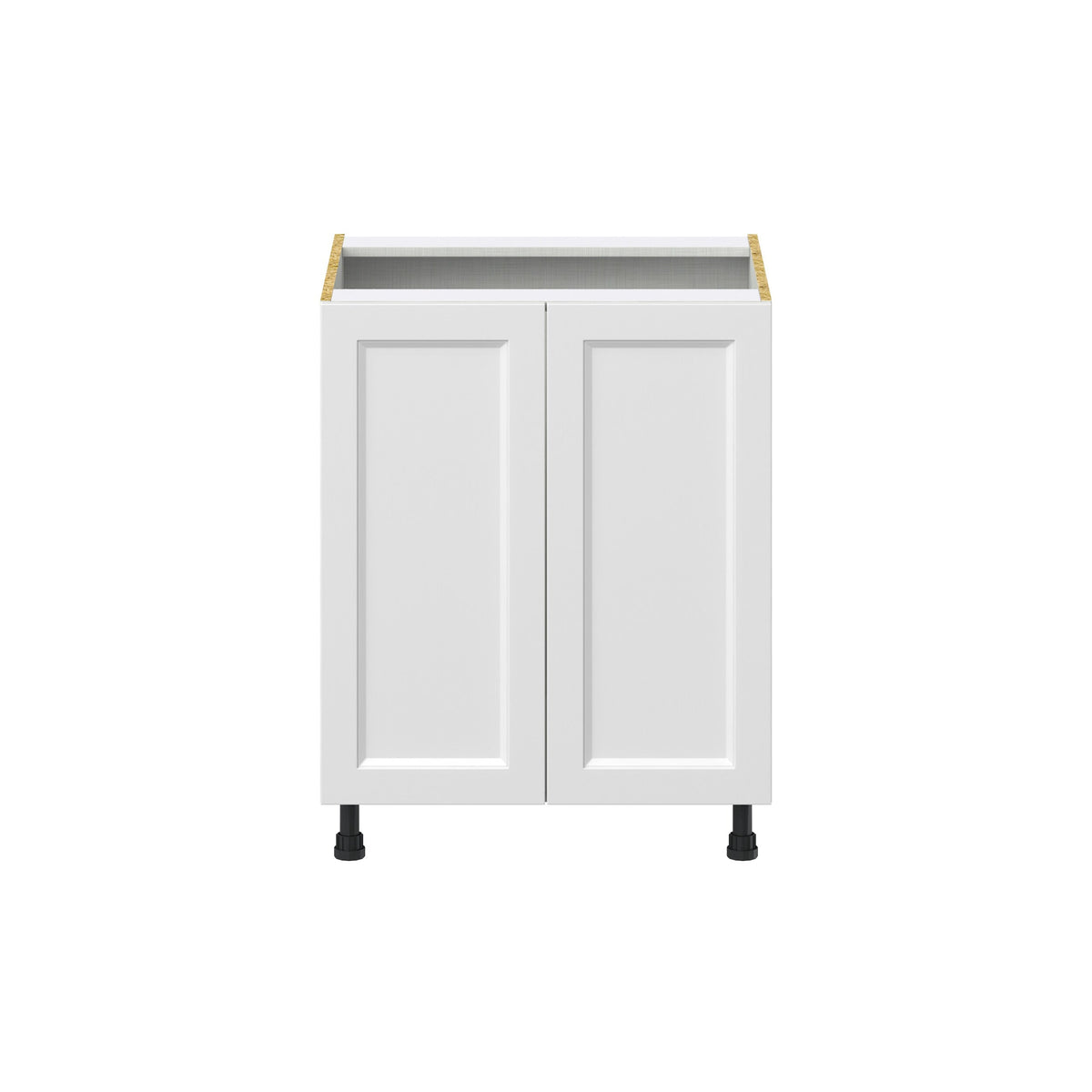 Hugo&Borg Riviera 27-in W x 34.5-in H x 24-in D Bright White Sink Base Fully Assembled Cabinet (Recessed Panel Shaker Style)