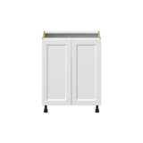 Hugo&Borg Riviera 27-in W x 34.5-in H x 24-in D Bright White Sink Base Fully Assembled Cabinet (Recessed Panel Shaker Style)