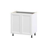 Hugo&Borg Riviera 33-in W x 34.5-in H x 24-in D Bright White Sink Base Fully Assembled Cabinet (Recessed Panel Shaker Style)