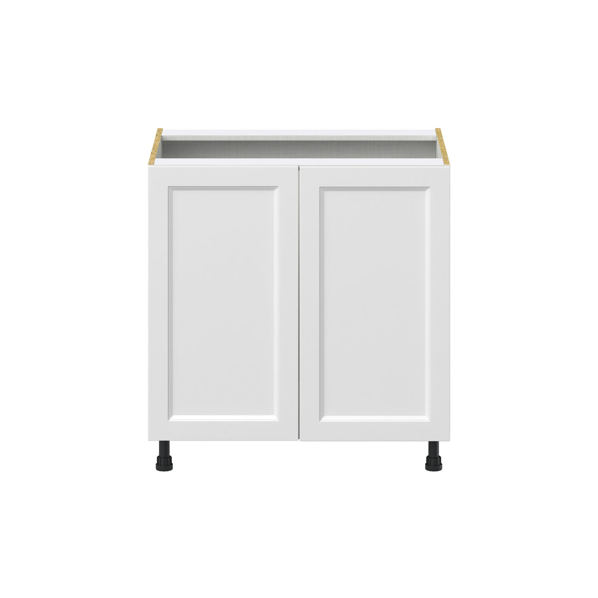 Hugo&Borg Riviera 33-in W x 34.5-in H x 24-in D Bright White Sink Base Fully Assembled Cabinet (Recessed Panel Shaker Style)