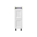 Hugo&Borg Riviera 12-in W x 34.5-in H x 24-in D Bright White 3-Drawer Base Fully Assembled Cabinet (Recessed Panel Style)