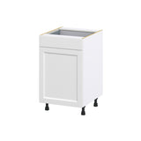 Hugo&Borg Riviera 21-in W x 34.5-in H x 24-in D Bright White 1-Drawer Base Fully Assembled Cabinet (Recessed Panel Shaker Style)