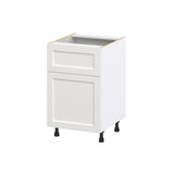 Hugo&Borg Riviera 21-in W x 34.5-in H x 25-in D Bright White 1-Drawer Base Fully Assembled Cabinet (Recessed Panel Shaker Style)