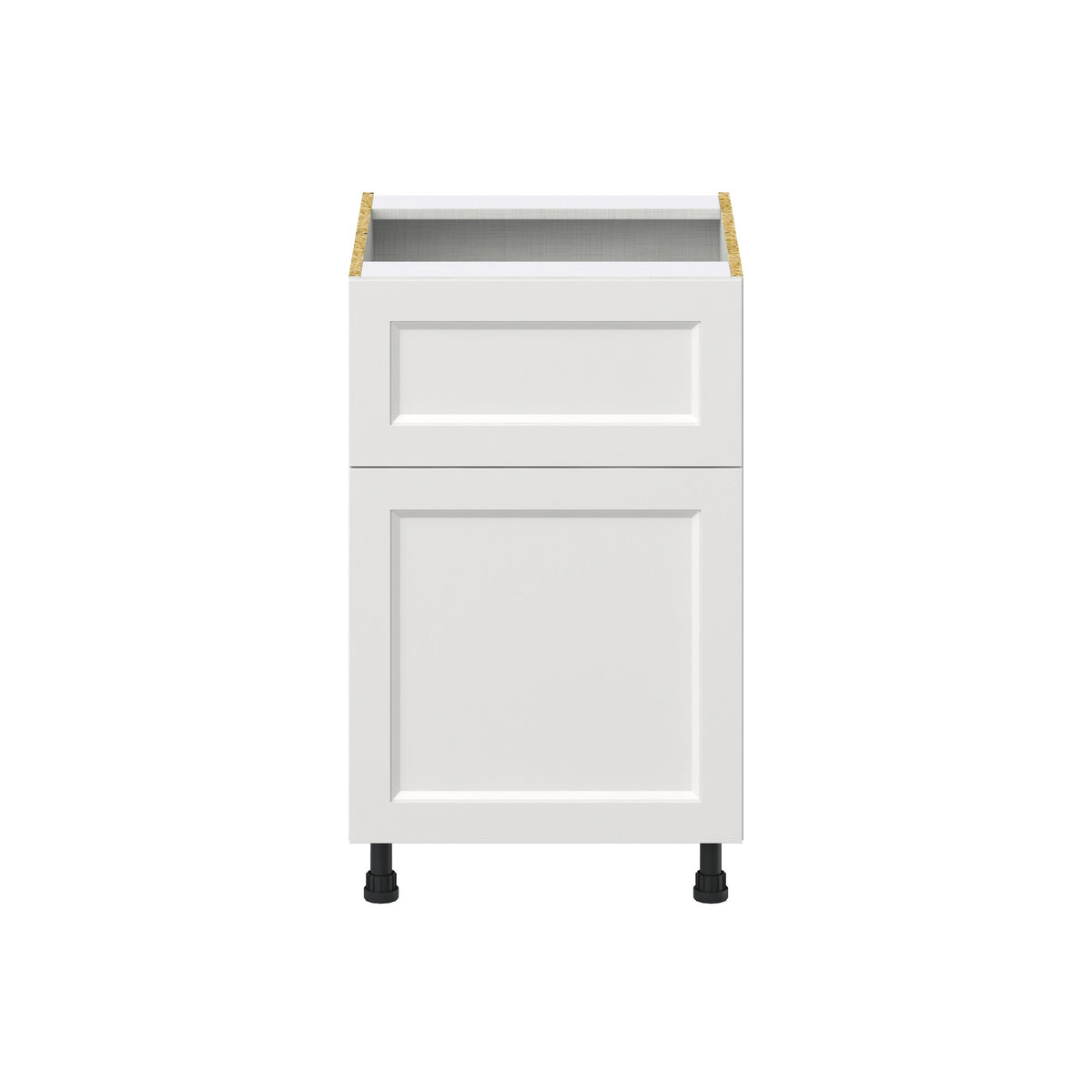 Hugo&Borg Riviera 21-in W x 34.5-in H x 25-in D Bright White 1-Drawer Base Fully Assembled Cabinet (Recessed Panel Shaker Style)