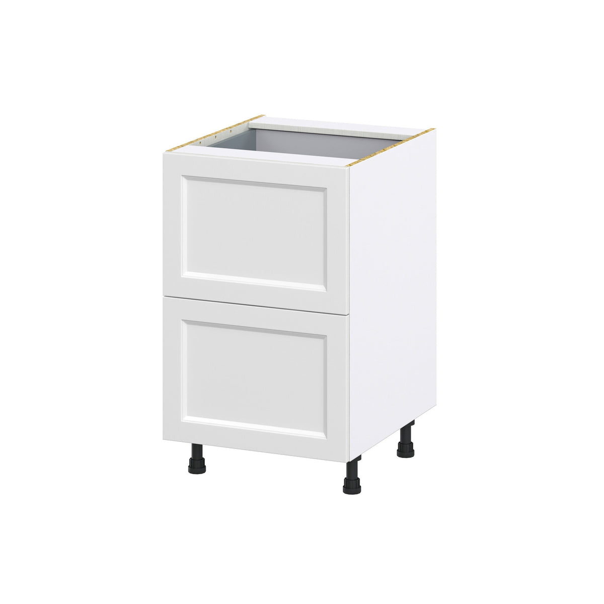 Hugo&Borg Riviera 21-in W x 34.5-in H x 24-in D Bright White 3-Drawer Base Fully Assembled Cabinet (Recessed Panel Style)