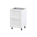 Hugo&Borg Riviera 21-in W x 34.5-in H x 24-in D Bright White 3-Drawer Base Fully Assembled Cabinet (Recessed Panel Style)