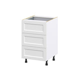 Hugo&Borg Riviera 21-in W x 34.5-in H x 24-in D Bright White 4-Drawer Base Fully Assembled Cabinet (Recessed Panel Style)