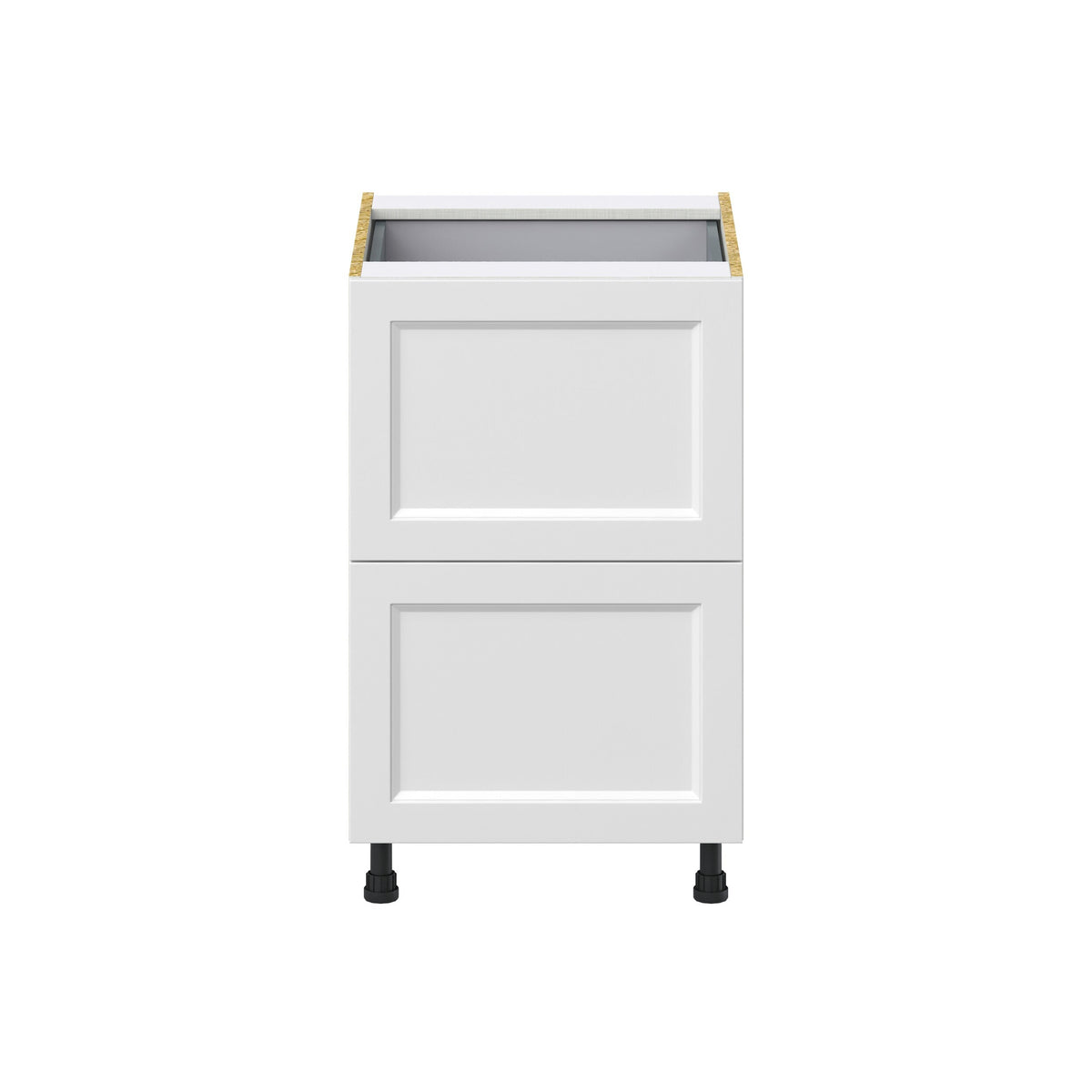 Hugo&Borg Riviera 21-in W x 34.5-in H x 24-in D Bright White 3-Drawer Base Fully Assembled Cabinet (Recessed Panel Style)