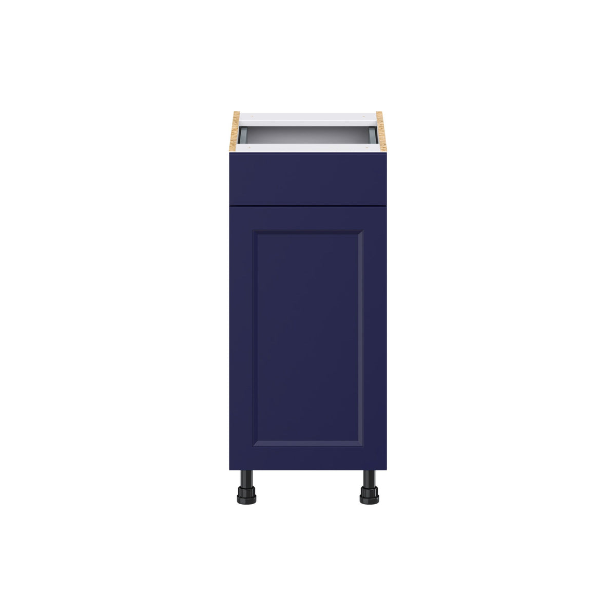 Hugo&Borg Lorette 15-in W x 34.5-in H x 21-in D Navy Blue 1-Drawer Base Fully Assembled Cabinet (Recessed Panel Shaker Door Style)