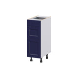 Hugo&Borg Lorette 12-in W x 34.5-in H x 21-in D Navy Blue 3-Drawer Base Fully Assembled Cabinet (Recessed Panel Style)