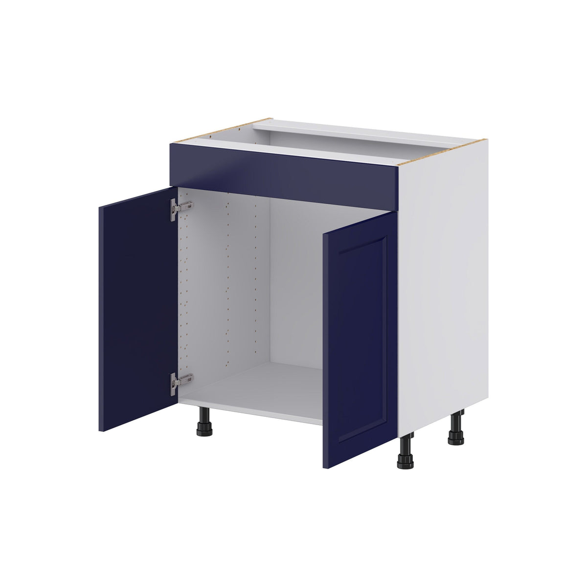 Hugo&Borg Lorette 30-in W x 34.5-in H x 21-in D Navy Blue Sink Base Fully Assembled Cabinet (Recessed Panel Shaker Style)
