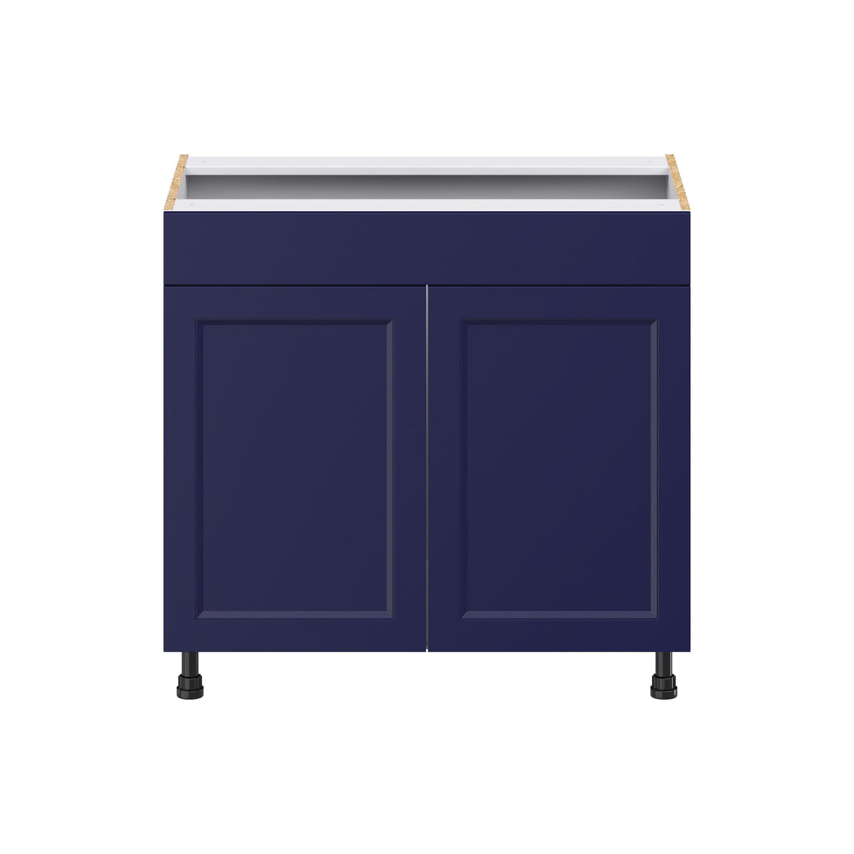 Hugo&Borg Lorette 36-in W x 34.5-in H x 21-in D Navy Blue Sink Base Fully Assembled Cabinet (Recessed Panel Shaker Style)