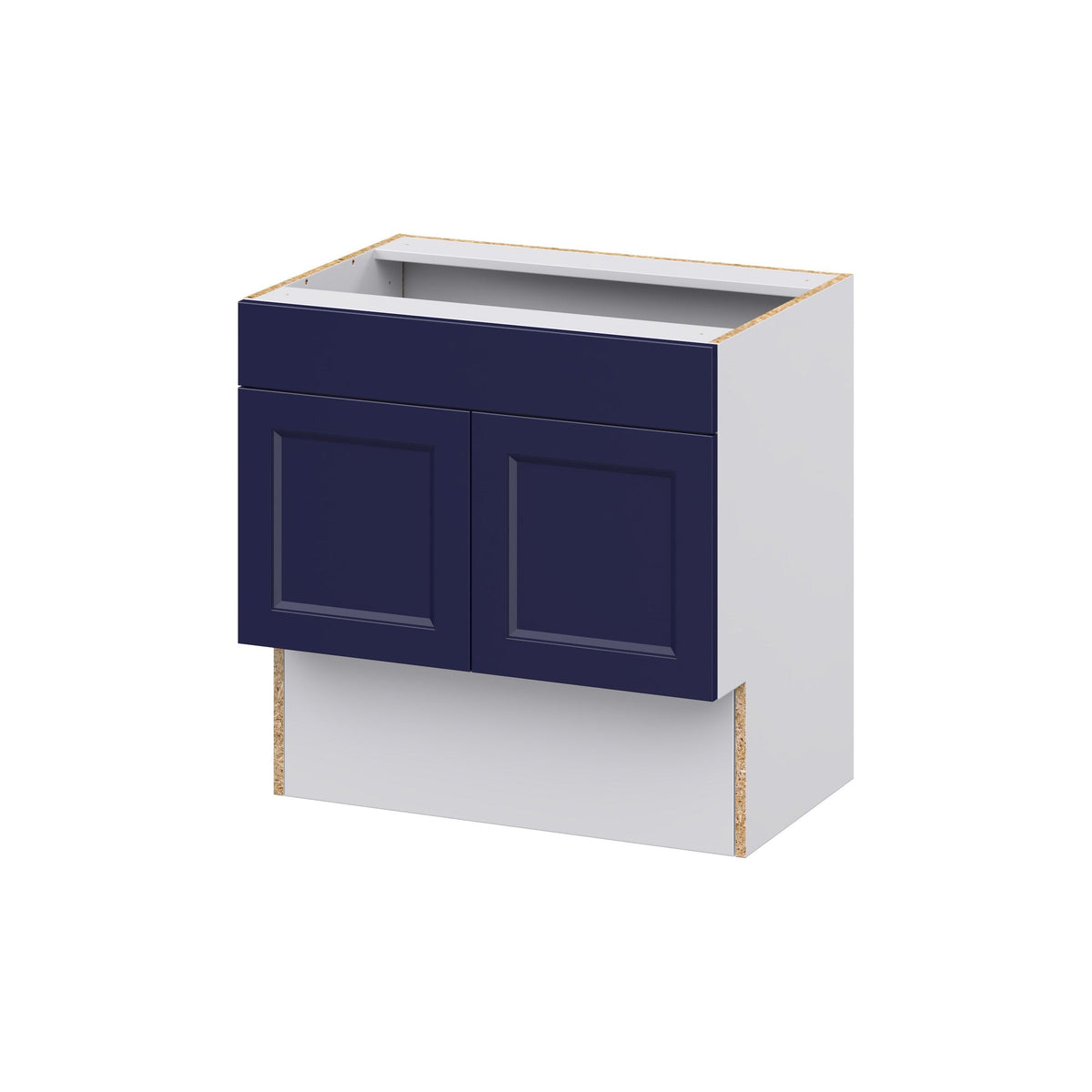 Hugo&Borg Lorette 30-in W x 30-in H x 21-in D Navy Blue Base Fully Assembled Cabinet (Recessed Panel Shaker Door Style)