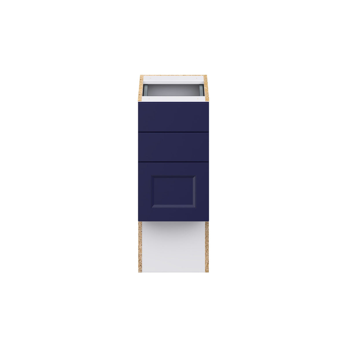 Hugo&Borg Lorette 12-in W x 30-in H x 21-in D Navy Blue 4-Drawer Base Fully Assembled Cabinet (Recessed Panel Style)
