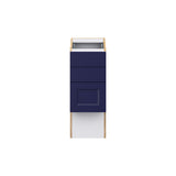 Hugo&Borg Lorette 12-in W x 30-in H x 21-in D Navy Blue 4-Drawer Base Fully Assembled Cabinet (Recessed Panel Style)