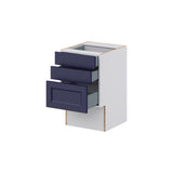 Hugo&Borg Lorette 18-in W x 30-in H x 21-in D Navy Blue 3-Drawer Base Fully Assembled Cabinet (Recessed Panel Style)