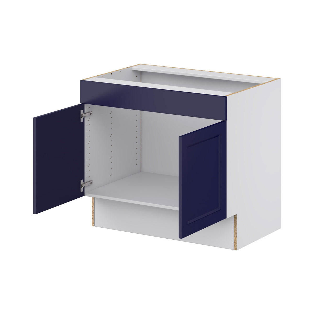 Hugo&Borg Lorette 36-in W x 32.5-in H x 24-in D Navy Blue Sink Base Fully Assembled Cabinet (Recessed Panel Shaker Style)