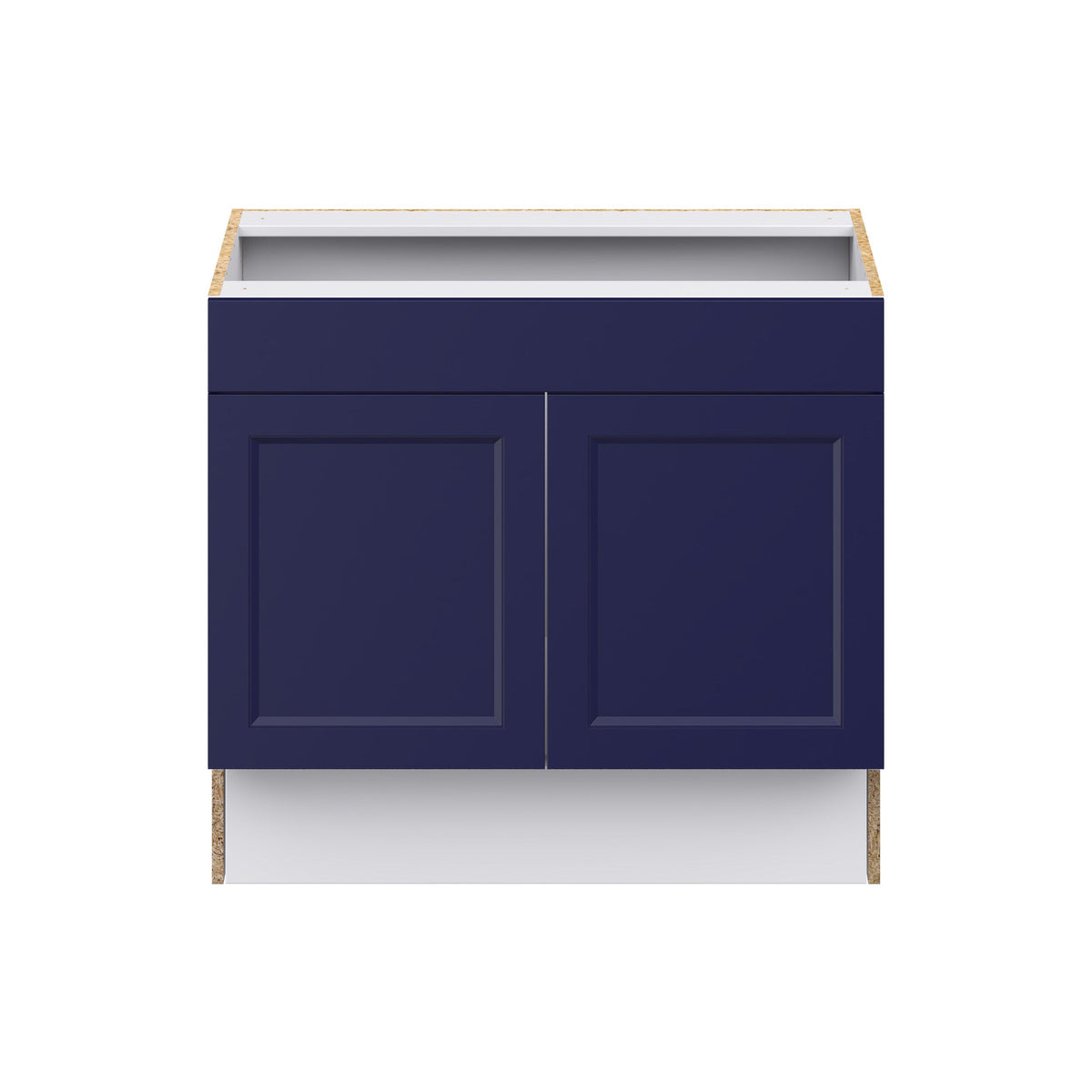 Hugo&Borg Lorette 36-in W x 32.5-in H x 24-in D Navy Blue Sink Base Fully Assembled Cabinet (Recessed Panel Shaker Style)