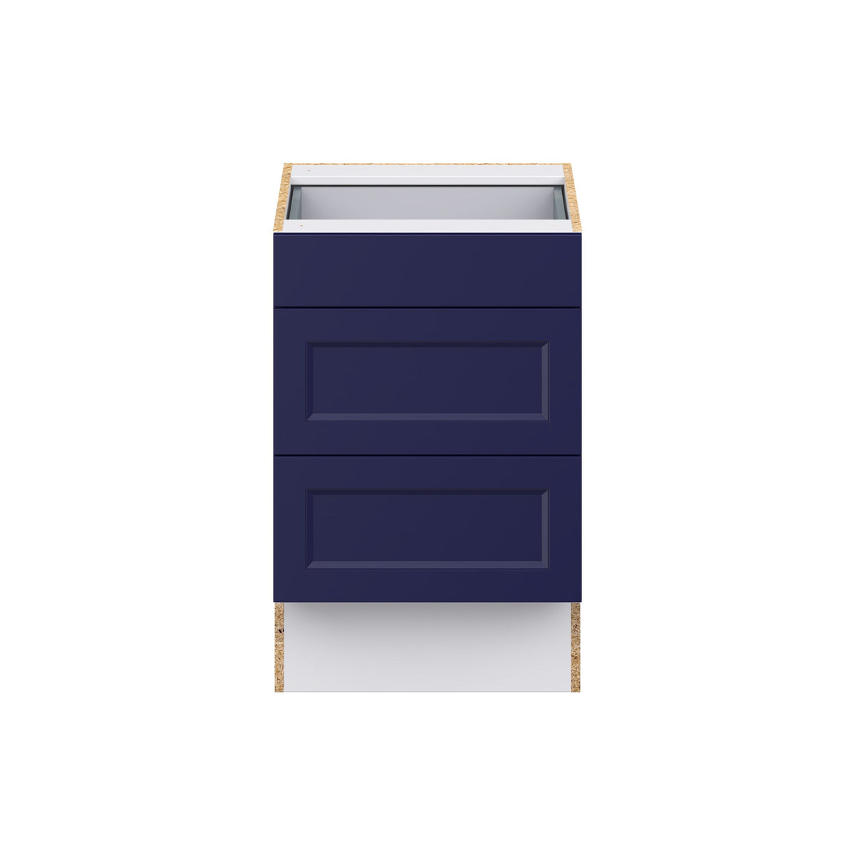 Hugo&Borg Lorette 21-in W x 32.5-in H x 25-in D Navy Blue 3-Drawer Base Fully Assembled Cabinet (Recessed Panel Style)