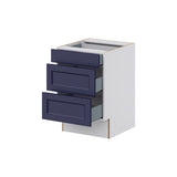 Hugo&Borg Lorette 21-in W x 32.5-in H x 25-in D Navy Blue 3-Drawer Base Fully Assembled Cabinet (Recessed Panel Style)