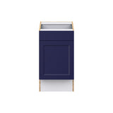 Hugo&Borg Lorette 18-in W x 34.5-in H x 25-in D Navy Blue 1-Drawer Base Fully Assembled Cabinet (Recessed Panel Shaker Door Style)