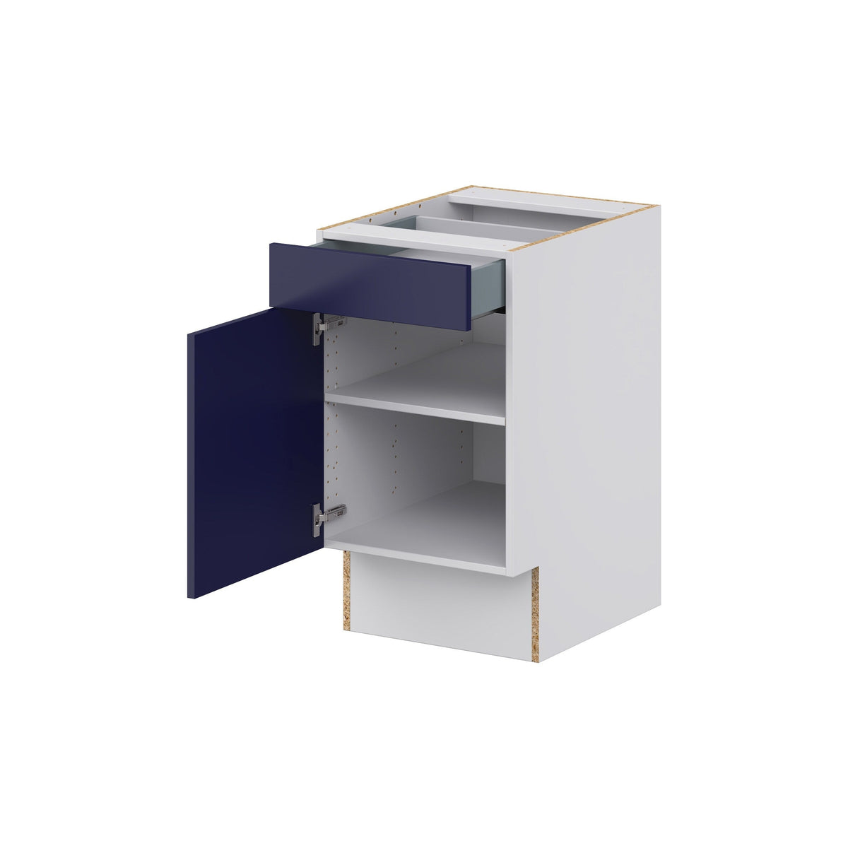 Hugo&Borg Lorette 18-in W x 34.5-in H x 25-in D Navy Blue 1-Drawer Base Fully Assembled Cabinet (Recessed Panel Shaker Door Style)