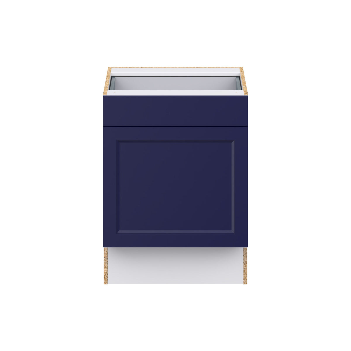 Hugo&Borg Lorette 24-in W x 34.5-in H x 24-in D Navy Blue 1-Drawer Base Fully Assembled Cabinet (Recessed Panel Shaker Door Style)