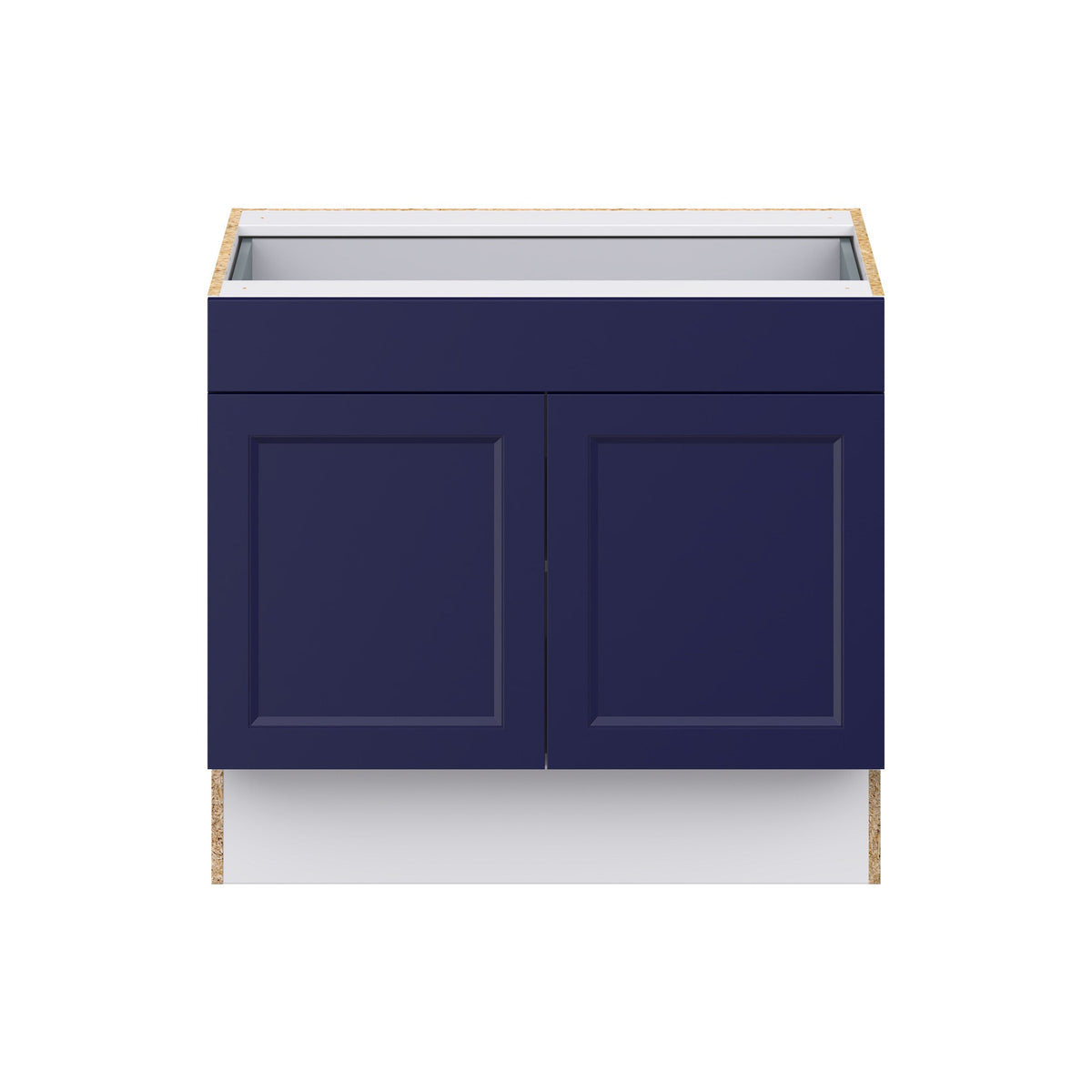 Hugo&Borg Lorette 36-in W x 32.5-in H x 24-in D Navy Blue 1-Drawer Base Fully Assembled Cabinet (Recessed Panel Shaker Style)