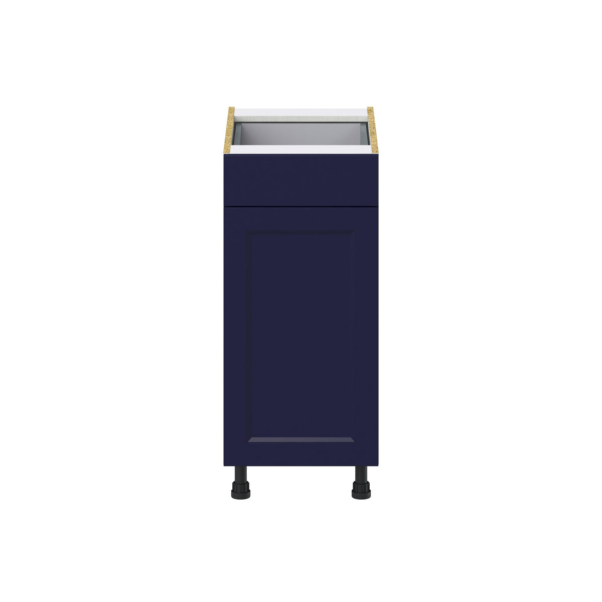 Hugo&Borg Lorette 15-in W x 34.5-in H x 24-in D Navy Blue 1-Drawer Pull-out Cabinet Base Fully Assembled Cabinet (Recessed Panel Style)