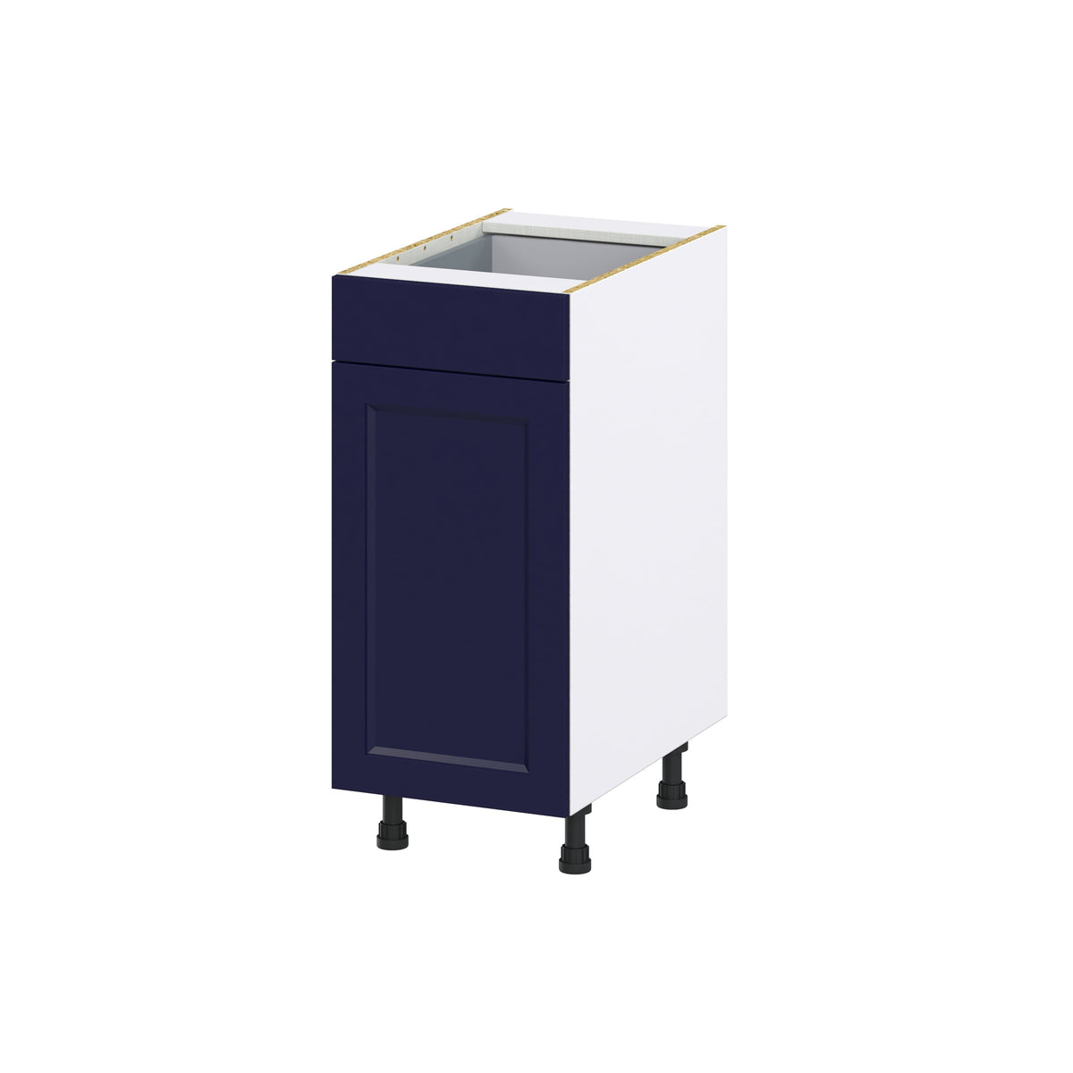 Hugo&Borg Lorette 15-in W x 34.5-in H x 24-in D Navy Blue 1-Drawer Pull-out Cabinet Base Fully Assembled Cabinet (Recessed Panel Style)