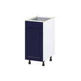 Hugo&Borg Lorette 15-in W x 34.5-in H x 24-in D Navy Blue 1-Drawer Pull-out Cabinet Base Fully Assembled Cabinet (Recessed Panel Style)