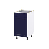 Hugo&Borg Lorette 18-in W x 34.5-in H x 24-in D Navy Blue 1-Drawer Pull-out Cabinet Base Fully Assembled Cabinet (Recessed Panel Style)