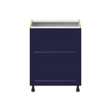 Hugo&Borg Lorette 27-in W x 34.5-in H x 24-in D Navy Blue 2-Drawer Base Fully Assembled Cabinet (Recessed Panel Style)