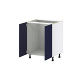 Hugo&Borg Lorette 27-in W x 34.5-in H x 24-in D Navy Blue Sink Base Fully Assembled Cabinet (Recessed Panel Shaker Style)