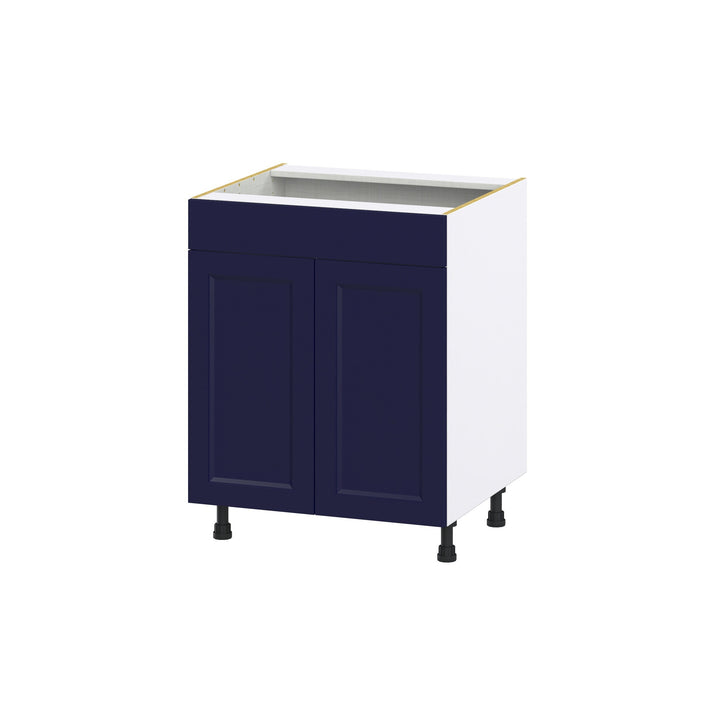 Hugo&Borg Lorette 27-in W x 34.5-in H x 24-in D Navy Blue Sink Base Fully Assembled Cabinet (Recessed Panel Shaker Style)