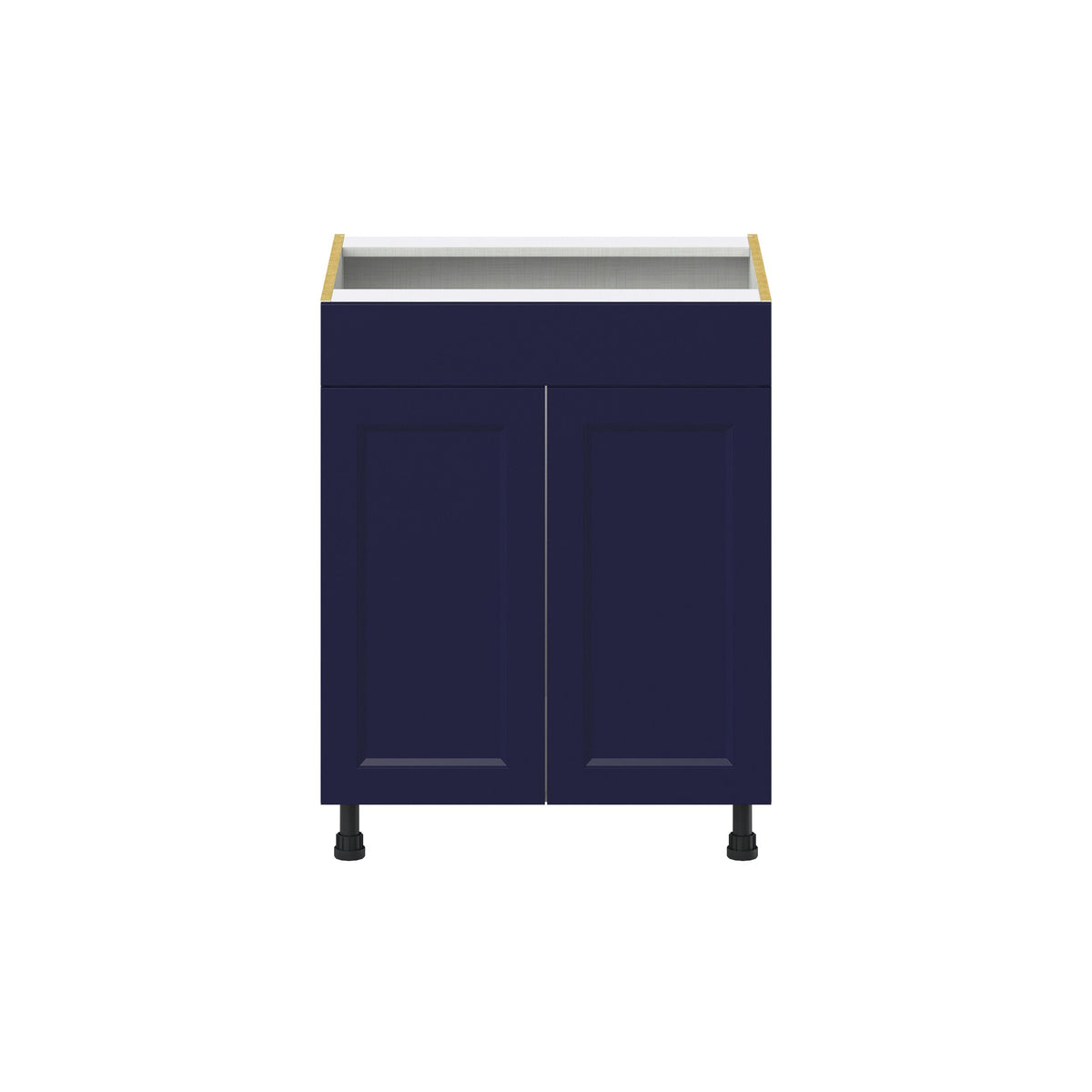 Hugo&Borg Lorette 27-in W x 34.5-in H x 24-in D Navy Blue Sink Base Fully Assembled Cabinet (Recessed Panel Shaker Style)