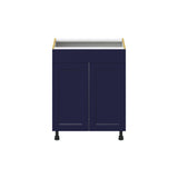 Hugo&Borg Lorette 27-in W x 34.5-in H x 24-in D Navy Blue Sink Base Fully Assembled Cabinet (Recessed Panel Shaker Style)