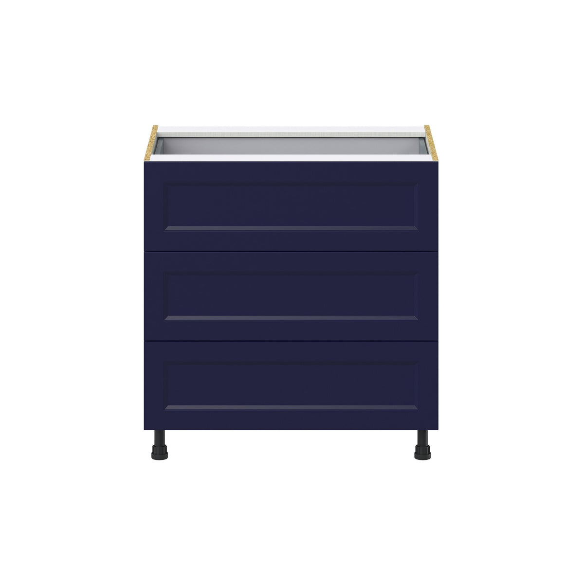 Hugo&Borg Lorette 33-in W x 34.5-in H x 24-in D Navy Blue 4-Drawer Base Fully Assembled Cabinet (Recessed Panel Style)