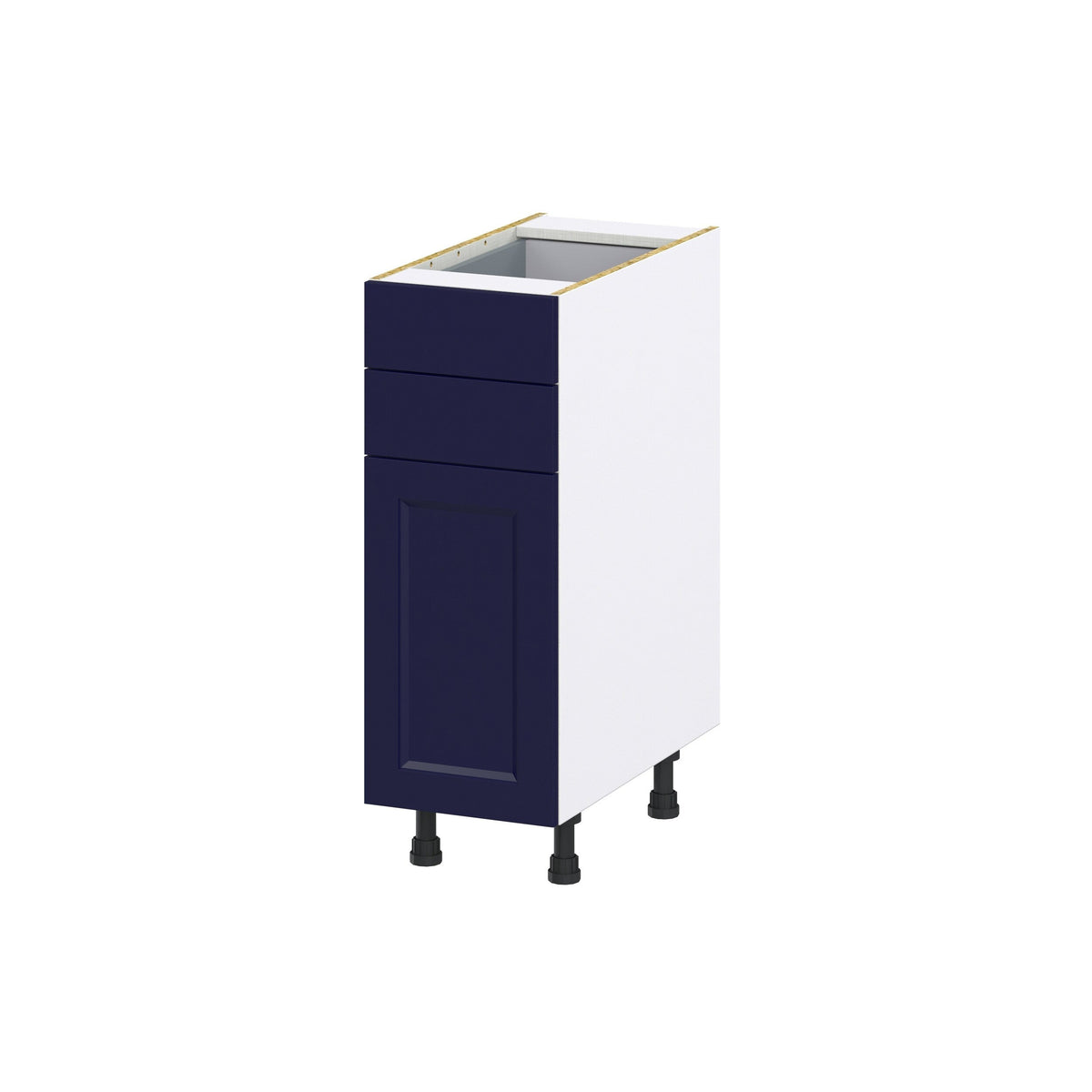 Hugo&Borg Lorette 12-in W x 34.5-in H x 24-in D Navy Blue 2-Drawers Base Fully Assembled Cabinet (Recessed Panel Shaker Style)