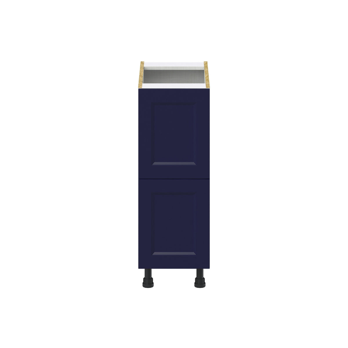 Hugo&Borg Lorette 12-in W x 34.5-in H x 24-in D Navy Blue 2-Drawer Base Fully Assembled Cabinet (Recessed Panel Style)