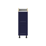 Hugo&Borg Lorette 12-in W x 34.5-in H x 24-in D Navy Blue 2-Drawer Base Fully Assembled Cabinet (Recessed Panel Style)