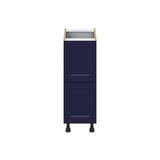 Hugo&Borg Lorette 12-in W x 34.5-in H x 24-in D Navy Blue 3-Drawer Base Fully Assembled Cabinet (Recessed Panel Style)