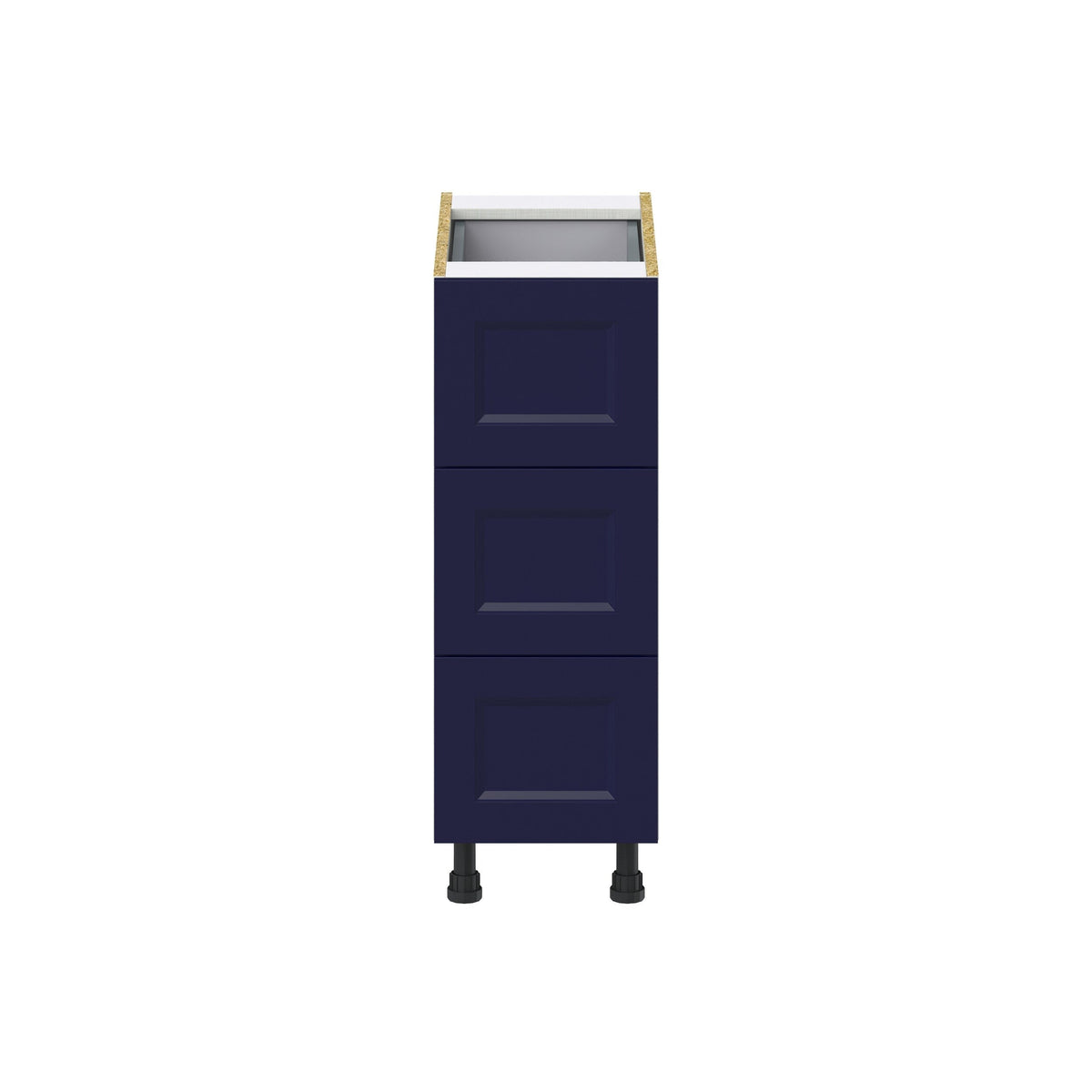 Hugo&Borg Lorette 12-in W x 34.5-in H x 24-in D Navy Blue 4-Drawer Base Fully Assembled Cabinet (Recessed Panel Style)