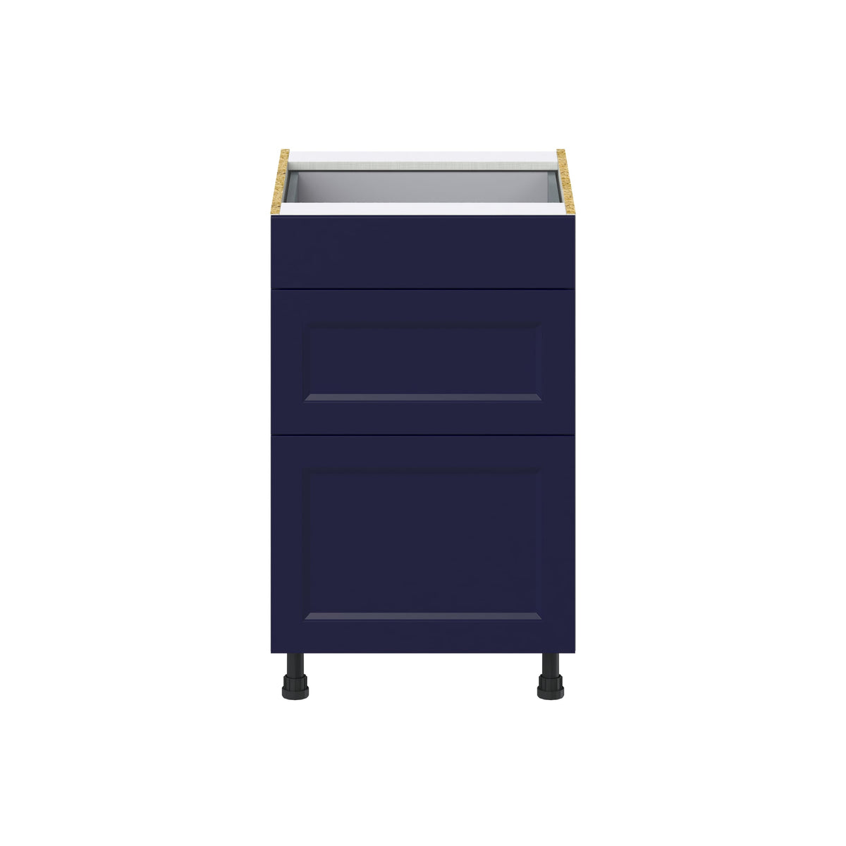 Hugo&Borg Lorette 21-in W x 34.5-in H x 24-in D Navy Blue 3-Drawer Base Fully Assembled Cabinet (Recessed Panel Style)