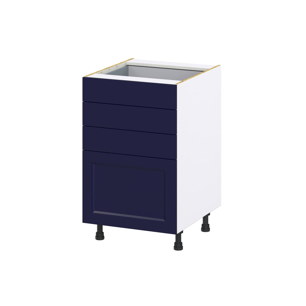 Hugo&Borg Lorette 21-in W x 34.5-in H x 24-in D Navy Blue 4-Drawer Base Fully Assembled Cabinet (Recessed Panel Style)