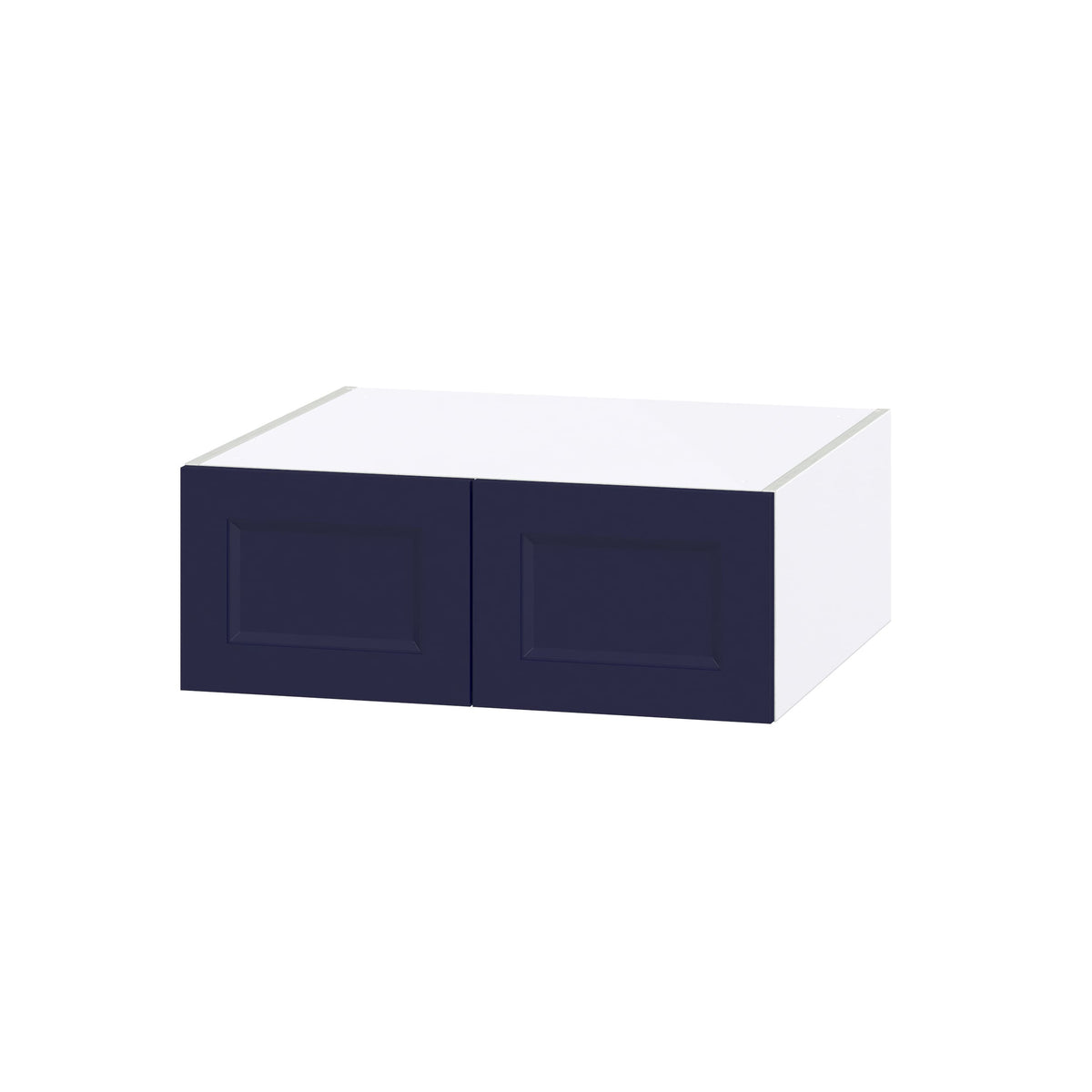 Hugo&Borg Lorette 27-in W x 10-in H x 24-in D Navy Blue Wall Fully Assembled Cabinet (Recessed Panel Shaker Door Style)