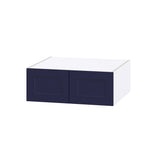 Hugo&Borg Lorette 27-in W x 10-in H x 24-in D Navy Blue Wall Fully Assembled Cabinet (Recessed Panel Shaker Door Style)