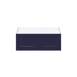 Hugo&Borg Lorette 27-in W x 10-in H x 24-in D Navy Blue Wall Fully Assembled Cabinet (Recessed Panel Shaker Door Style)