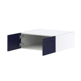 Hugo&Borg Lorette 27-in W x 10-in H x 24-in D Navy Blue Wall Fully Assembled Cabinet (Recessed Panel Shaker Door Style)